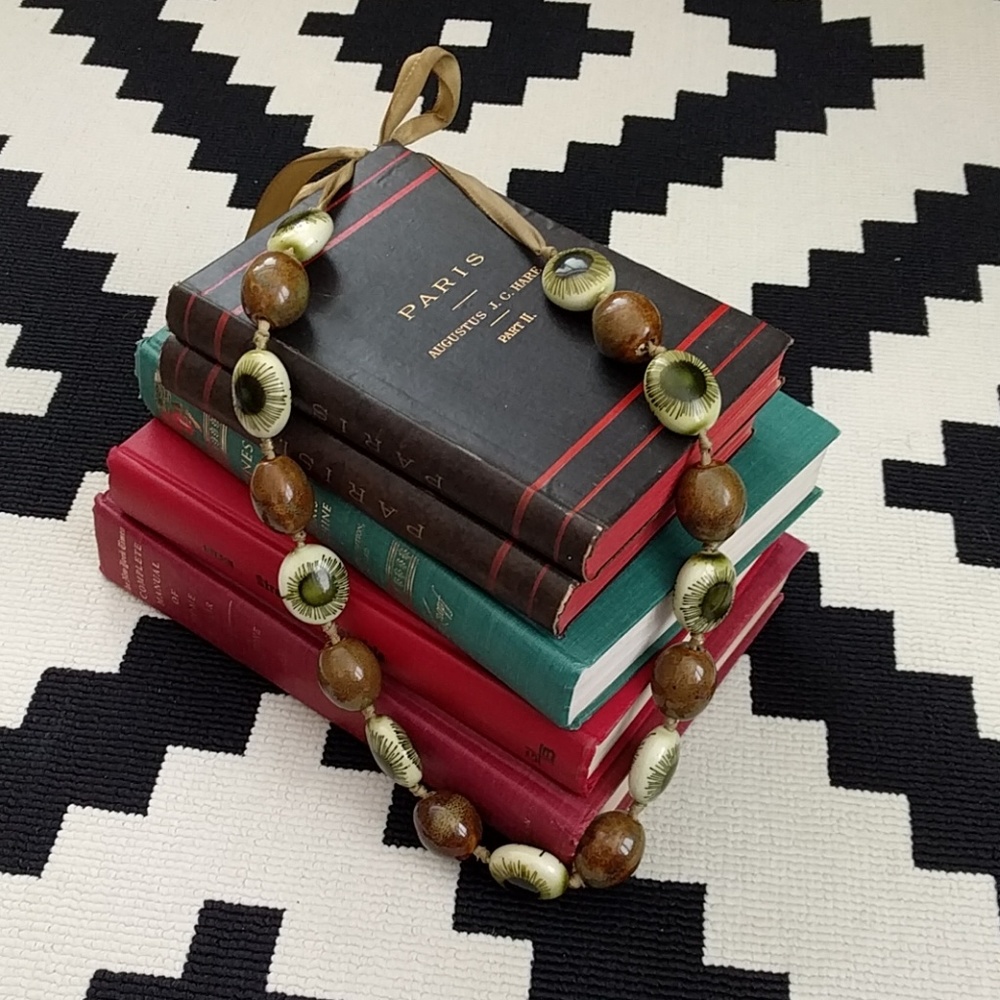 🌍 FROM NIGERIA - HAND PAINTED BEADED Necklace